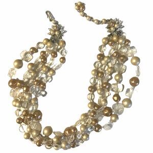 Vintage beaded multistrand necklace